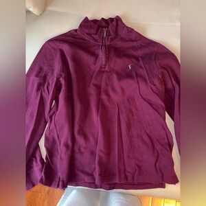 Polo Ralph Lauren Men’s Vintage Burgundy Quarter-Zip Pullover